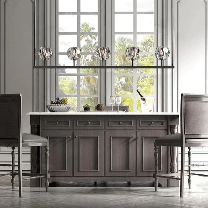 Kristal Glass Linear Chandelier 48"