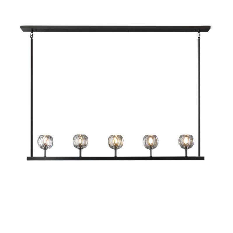 Kristal Glass Linear Chandelier 48"