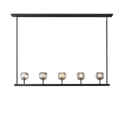 Kristal Glass Linear Chandelier 48"