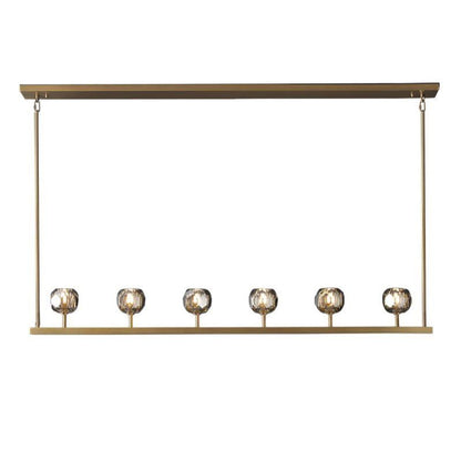 Kristal Glass Linear Chandelier 60"