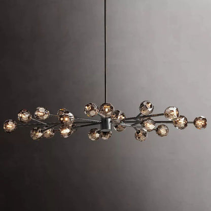 Kristal Glass Oval Chandelier 72"