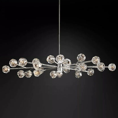 Kristal Glass Oval Chandelier 72"