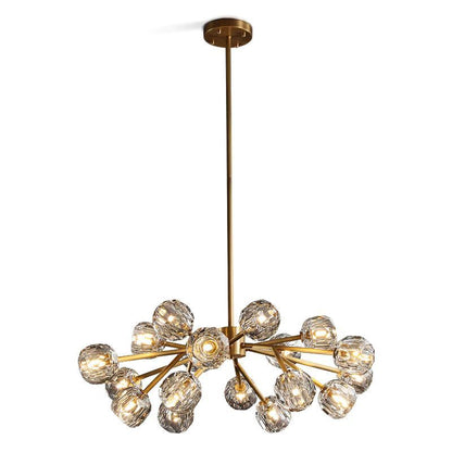 Kristal Glass Round Chandelier 36"