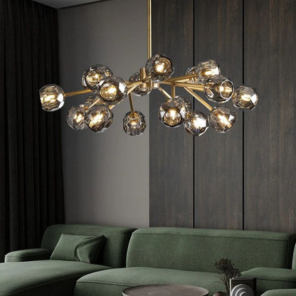 Kristal Glass Round Chandelier 36"