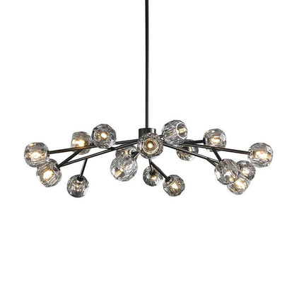 Kristal Glass Round Chandelier 48"