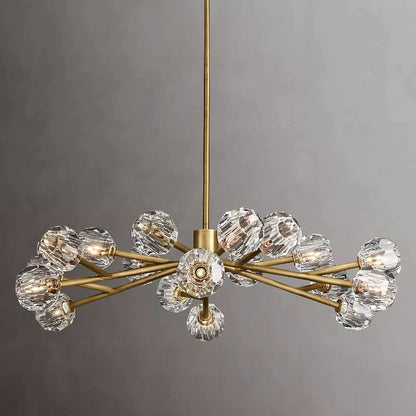 Kristal Glass Round Chandelier 48"