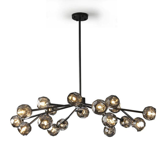 Kristal Glass Round Chandelier 48"