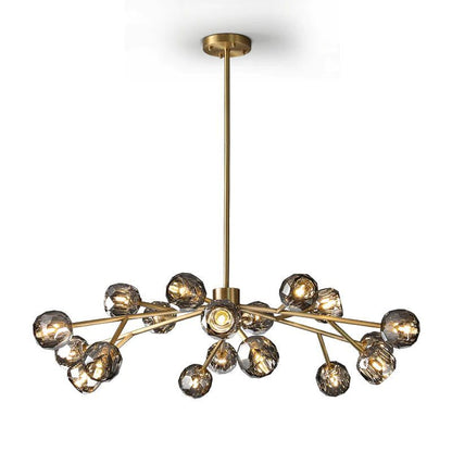 Kristal Glass Round Chandelier 48"