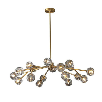 Kristal Glass Round Chandelier 48"