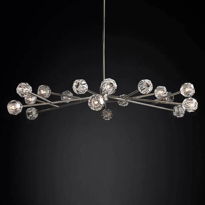 Kristal Glass Round Chandelier 72"