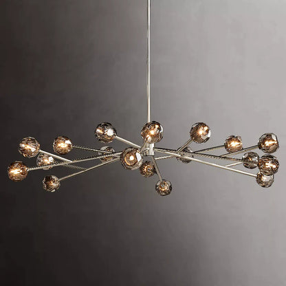 Kristal Glass Round Chandelier 72"
