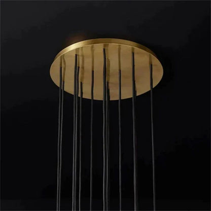 Kristal Glass Round Cluster Chandelier 14"