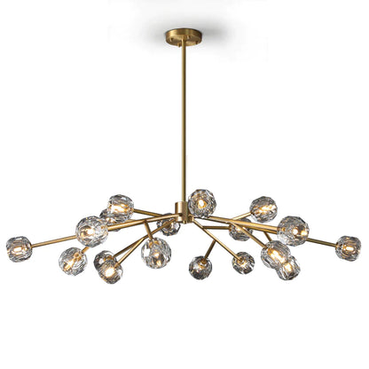 Kristal Glass Round Chandelier 60"