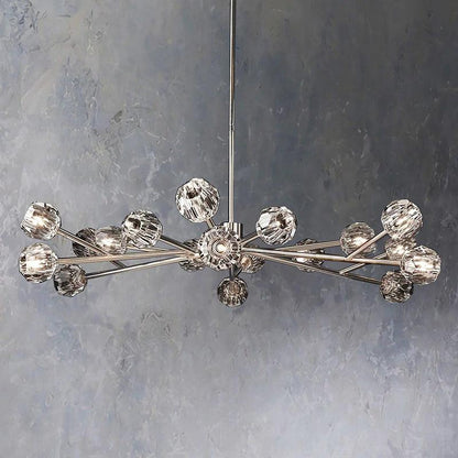 Kristal Glass Round Chandelier 60"