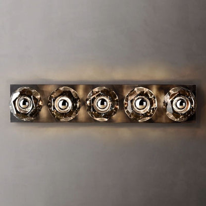 Kristal Smoke Glass Linear Grand Wall Sconce