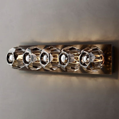 Kristal Smoke Glass Linear Grand Wall Sconce