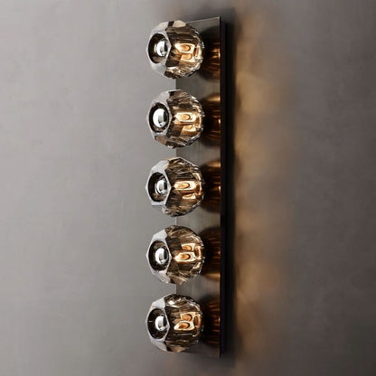 Kristal Smoke Glass Linear Grand Wall Sconce
