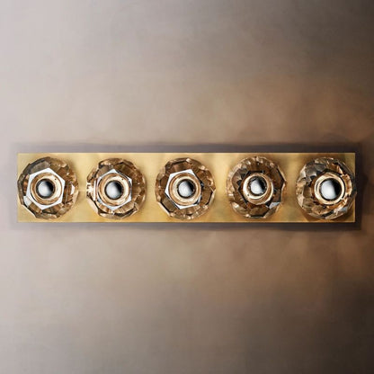 Kristal Smoke Glass Linear Grand Wall Sconce