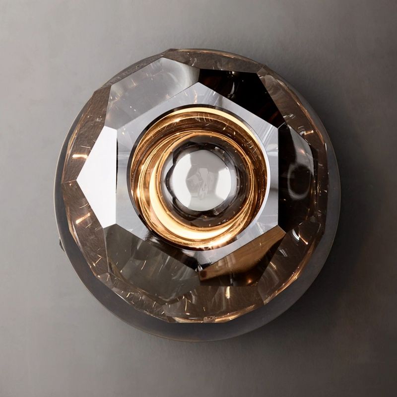 Kristal Smoke Glass Petite Wall Sconce