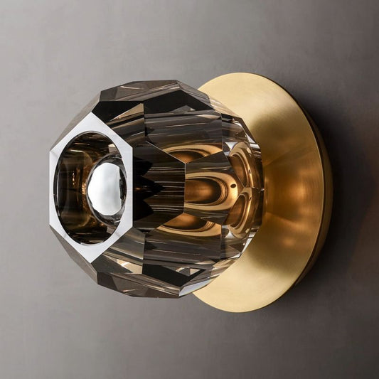 Kristal Smoke Glass Petite Wall Sconce