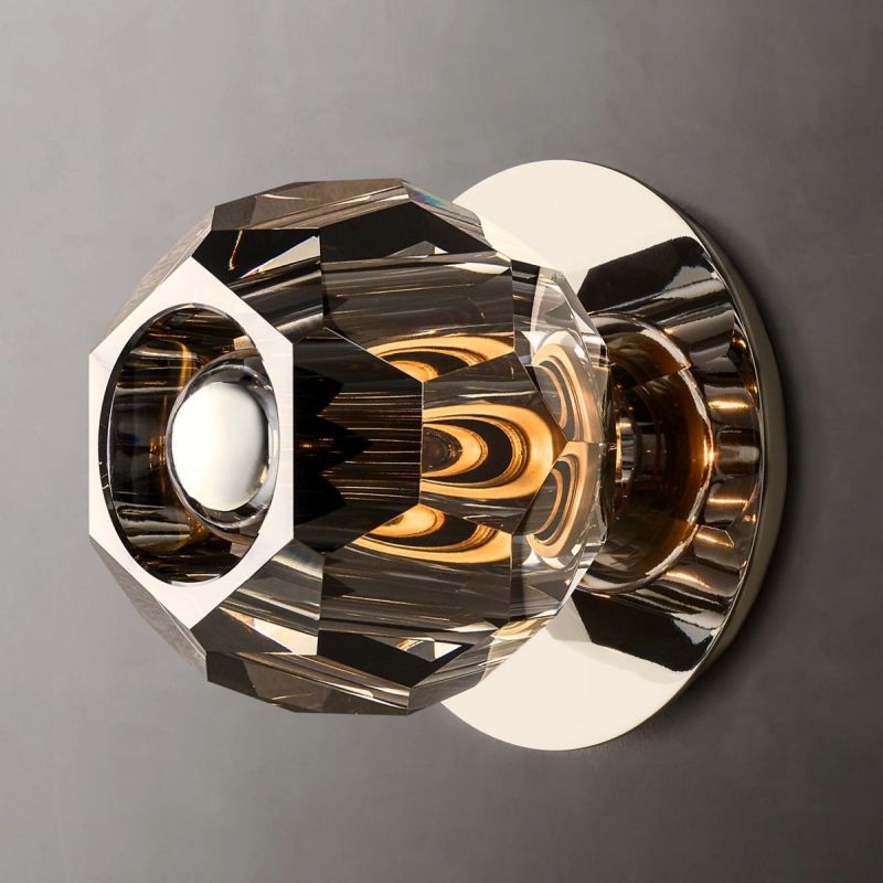 Kristal Smoke Glass Petite Wall Sconce