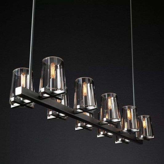 Kuseau Glass Linear Chandelier 49"