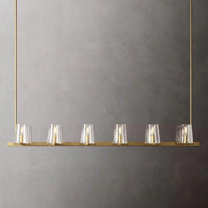 Kuseau Glass Linear Chandelier 60"