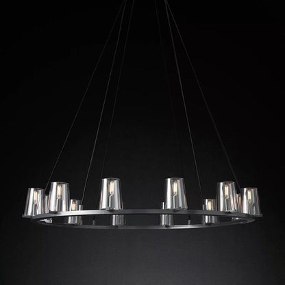 Kuseau Glass Round Chandelier 48"