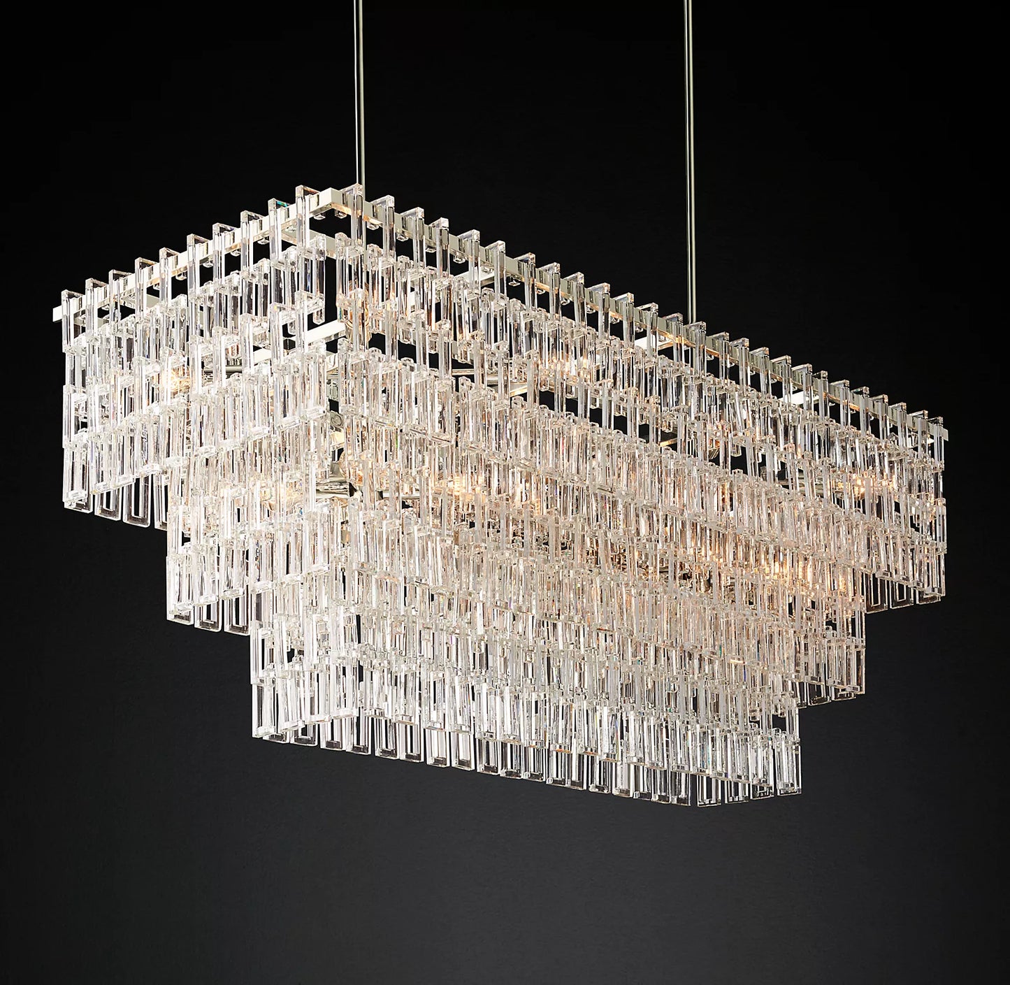 Margerie 3-Tier Rectangular Chandelier 60"