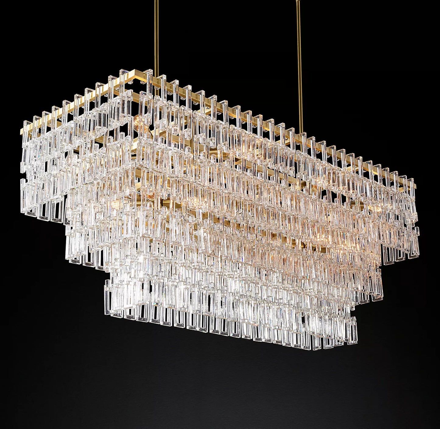 Margerie 3-Tier Rectangular Chandelier 60"