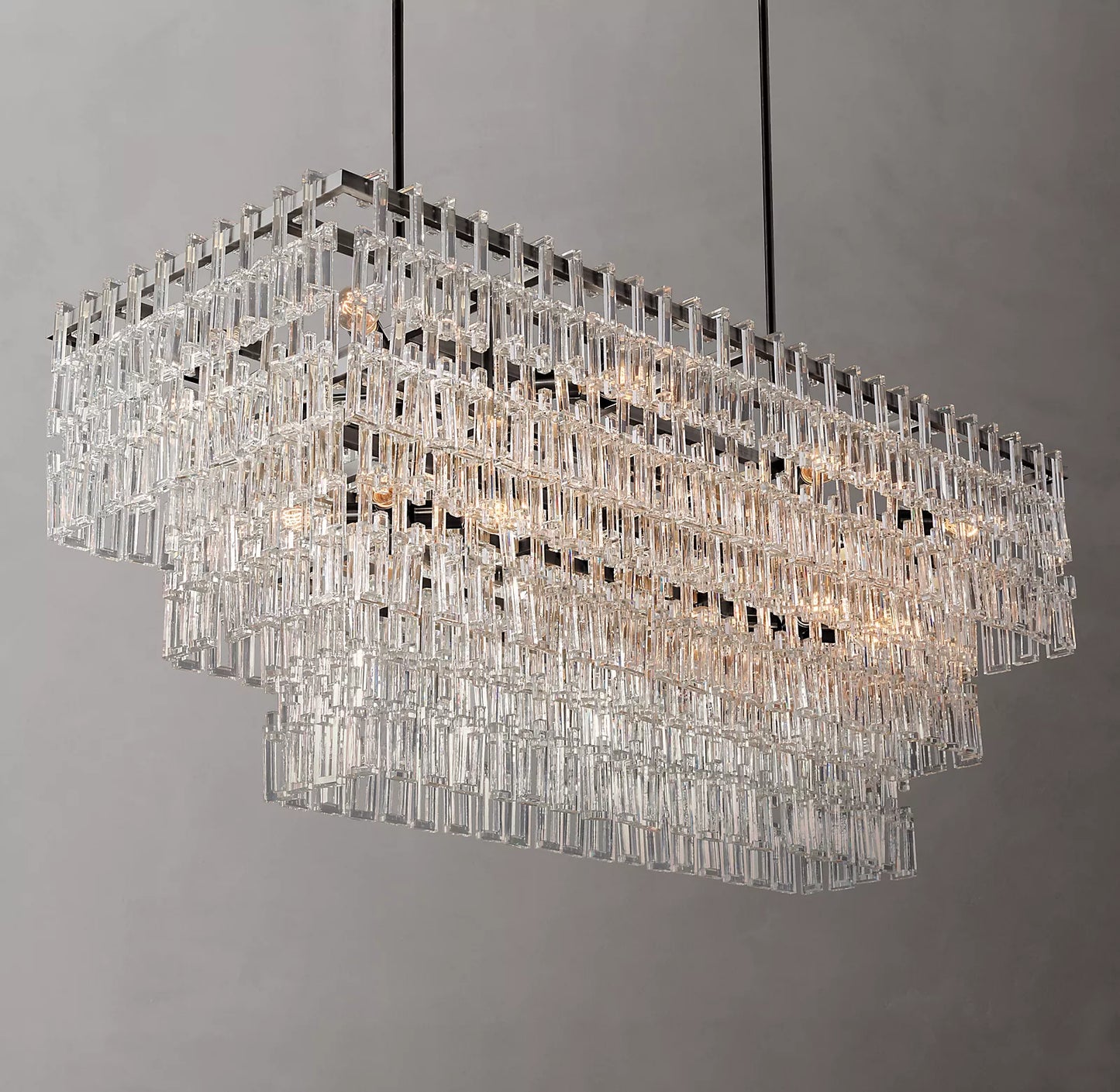 Margerie 3-Tier Rectangular Chandelier 60"