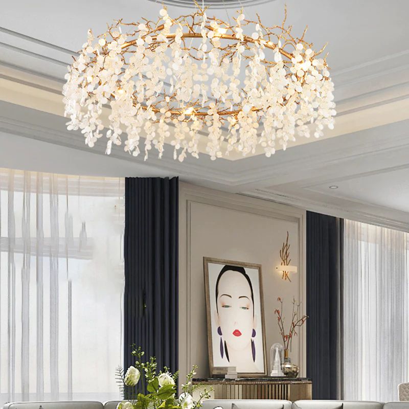 Monroe Round Circle Fortune Tree  Round Branch Chandelier