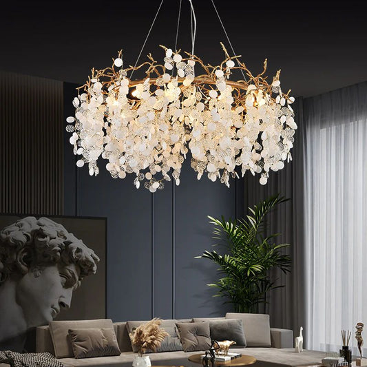 Monroe Round Circle Fortune Tree  Round Branch Chandelier