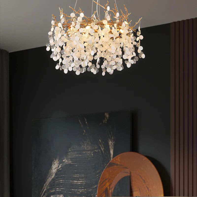 Monroe Round Circle Fortune Tree  Round Branch Chandelier