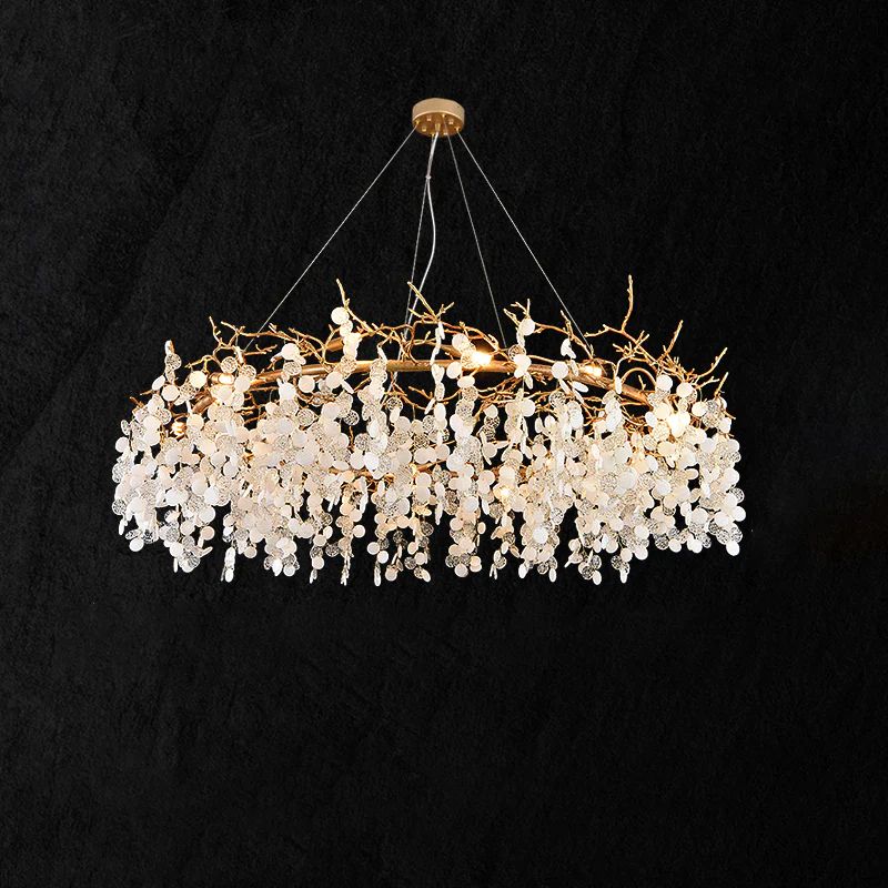 Monroe Round Circle Fortune Tree  Round Branch Chandelier
