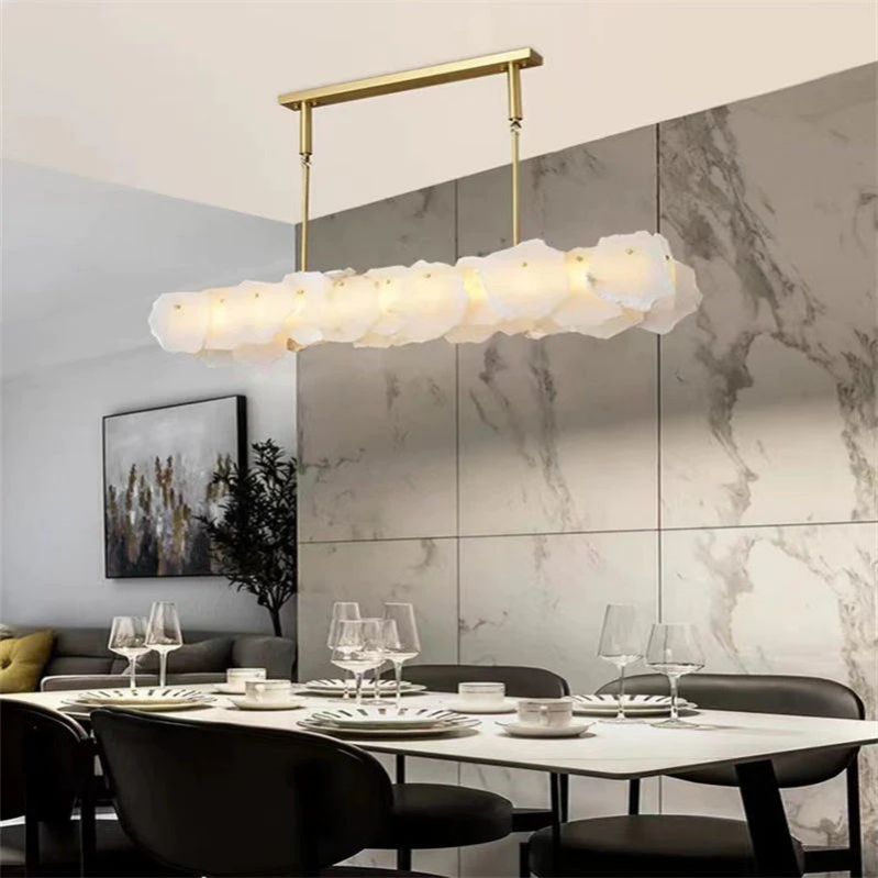 Nasile Linear Alabaster Chandelier (Rod)