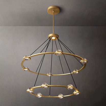 Planet Two-tier Round Chandelier 48"