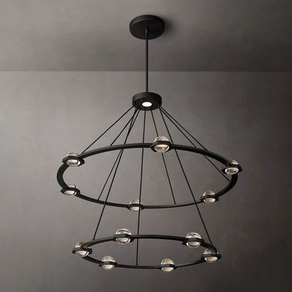 Planet Two-tier Round Chandelier 48"