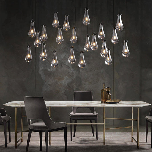 Raindrops Rectangular Chandelier 72"