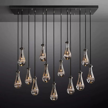 Raindrops Rectangular Chandelier 54"
