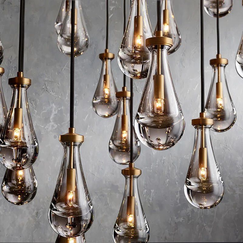 Raindrops Rectangular Chandelier 54"
