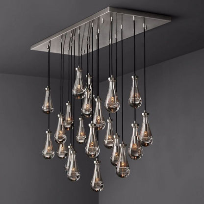 Raindrops Rectangular Chandelier 72"