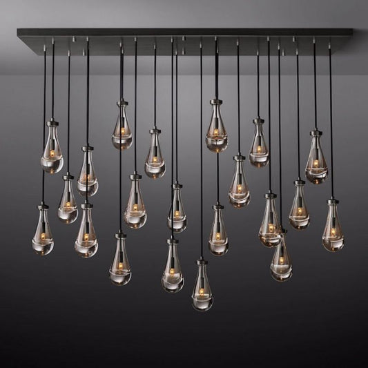 Raindrops Rectangular Chandelier 72"