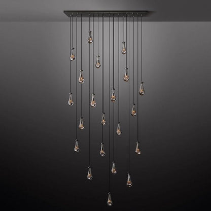 Raindrops Rectangular Chandelier 72"
