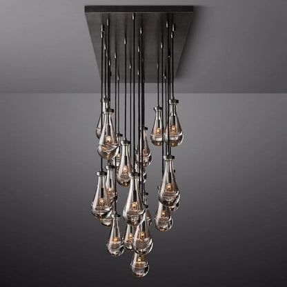 Raindrops Rectangular Chandelier 72"