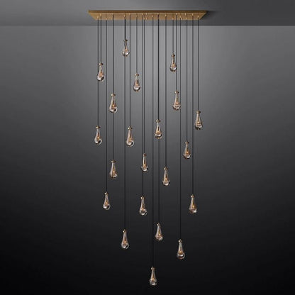 Raindrops Rectangular Chandelier 72"