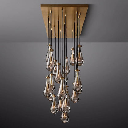Raindrops Rectangular Chandelier 72"