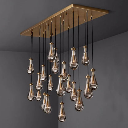 Raindrops Rectangular Chandelier 72"