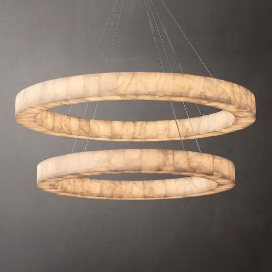 Riveage 2-tier Round Calcite Chandelier 60"