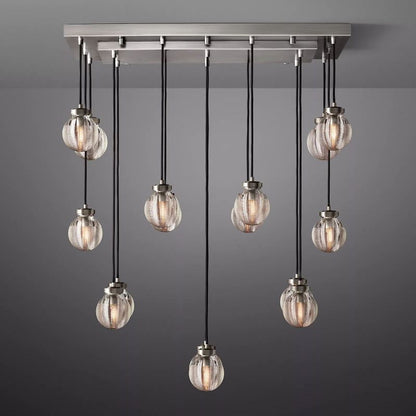 Roby Spherical Modern Rectangular Chandelier 36”